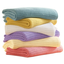 Factory Wholesale 100 cotton Yarn Dyed leno blanket